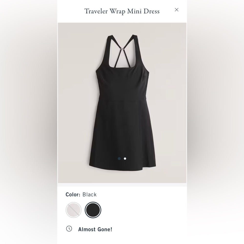 Abercrombie Black Traveler Wrap Mini Dress M